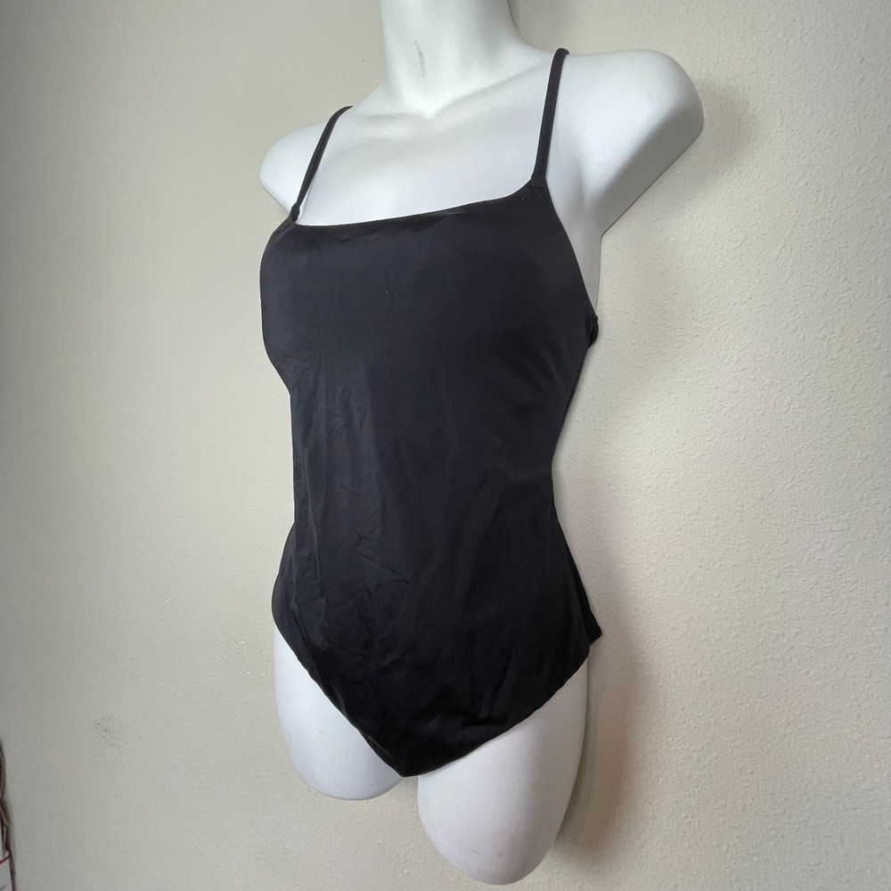 Victoria Secret Black Swimsuit One Piece  Open Back Lace Up‎ Size M - Picture 2 of 6